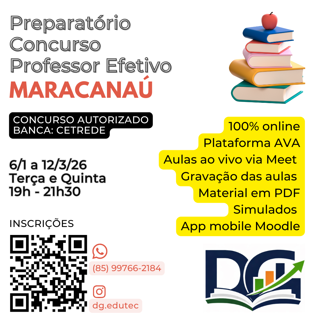 Folder do curso Preparatório Professor Efetivo Maracanaú